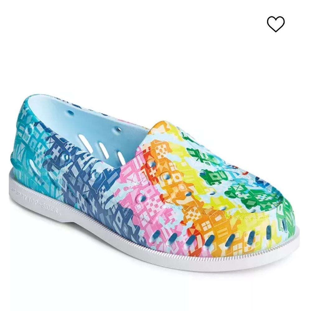 SPERRY TOPSIDER FLOAT BOAT SHOES RAINBOW GRAPHIC MENS SIZE 13 SLIP ON DECK SHOES - Picture 9 of 13